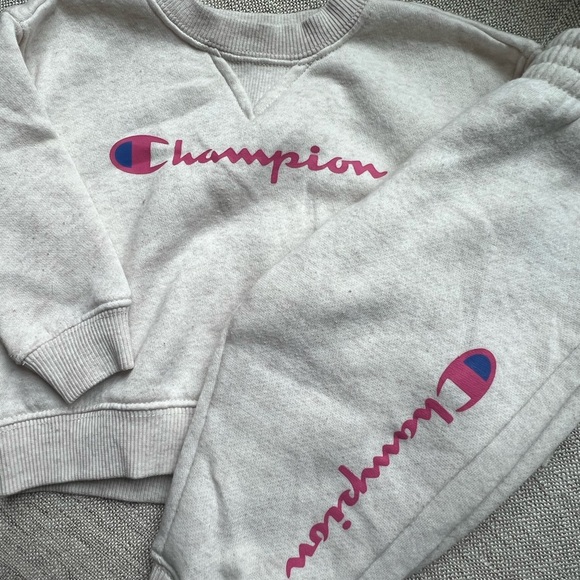 Champion Kids Light Gray Sweatshirt and Joggers Set - Picture 2 of 5